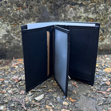 Load image into Gallery viewer, Small Black Italian Leather Wallet | 4 Card Slots (ID window)
