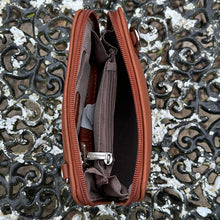 Load image into Gallery viewer, Tan &#39;Mia&#39; Mini Crossbody Bag By David Jones (Inside)

