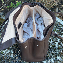 Load image into Gallery viewer, Chocolate Soft Designer Inspired &#39;Alessia&#39; Italian Leather Bag (expansion side press stud)
