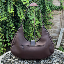 Load image into Gallery viewer, David Jones Buckle Detail Slouch Shoulder Bag (back)
