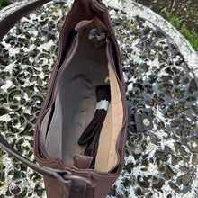 Load image into Gallery viewer, David Jones Buckle Detail Slouch Shoulder Bag (open)
