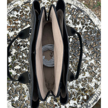 Load image into Gallery viewer, David Jones Croc-Effect Structured Tote Bag (open)

