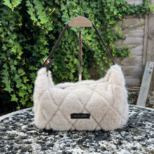 Load image into Gallery viewer, David Jones Faux Fur Woven Shoulder Bag
