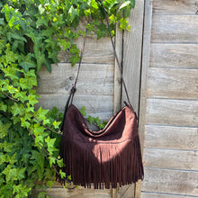 Load image into Gallery viewer, David Jones Fringe Hobo Crossbody Bag
