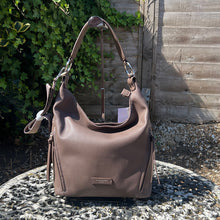 Load image into Gallery viewer, David Jones Shoulder Bag with Twin Front Zip Pockets (bitter chocolate)
