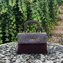 Load image into Gallery viewer, David Jones Snake Print Flap Grab &amp; Crossbody Bag
