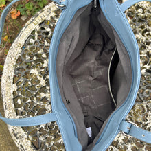 Load image into Gallery viewer, David Jones Soft Pebble Everyday Tote Bag (powder blue open)
