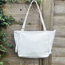 Load image into Gallery viewer, David Jones Soft Pebble Everyday Tote Bag (white)
