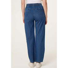 Load image into Gallery viewer, Denim Side Stripe Relaxed Fit Drawstring Jeans (back)
