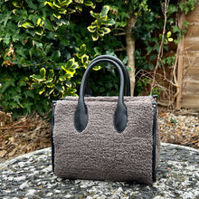 Load image into Gallery viewer, Black Faux Fur Grab Bag (back)
