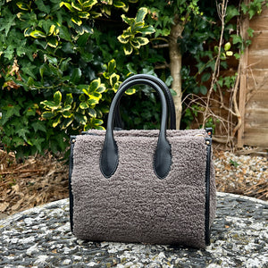 Black Faux Fur Grab Bag (back)