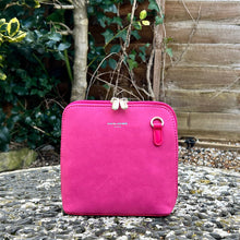 Load image into Gallery viewer, Fuchsia &#39;Mia&#39; Mini Crossbody Bag By David Jones
