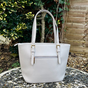 Light Grey Tote with Front Slip Pocket (back)