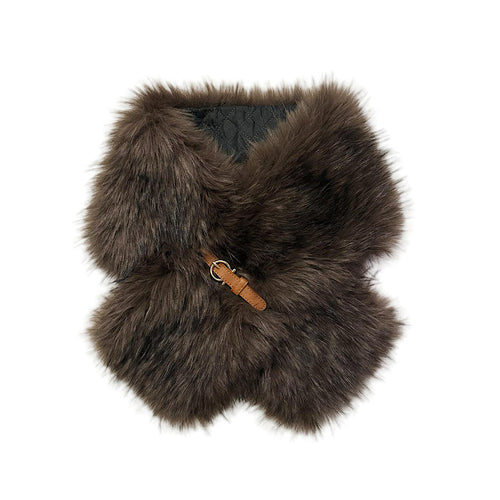 Mocha Dream Faux Fur Collar Wrap