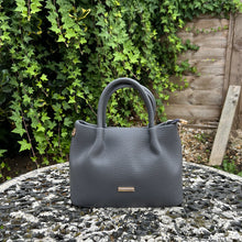 Load image into Gallery viewer, Envy Pebble-Effect Grab &amp; Crossbody Bag (grey)
