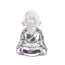 Load image into Gallery viewer, White &amp; Silver Meditating Cherub Buddha
