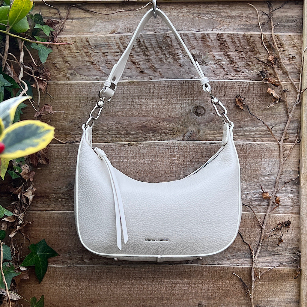 Ivory Mini 'Matilda' Scoop Shoulder/Crossbody Bag (front)