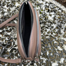 Load image into Gallery viewer, Small &amp; Roomy Camel &#39;Jenny&#39; Crossbody Bag (open)

