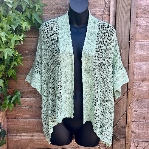 Mint Bohemian Chunky Knitted Cardigan