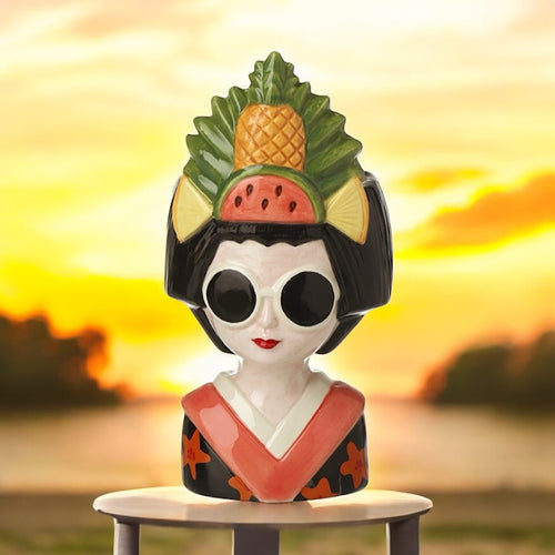 Pineapple Melon Hat 'Caroline' Vase/Ornament