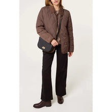Load image into Gallery viewer, Chocolate Pattern Quilted Cord Trim Coat (full)
