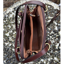 Load image into Gallery viewer, Francesca 2-in-1 Italian Leather Shoulder Bag &amp; Backpack (open)

