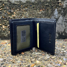 Load image into Gallery viewer, Gents Black Small Leather Wallet By Oak | 9 Card Slots (ID window)
