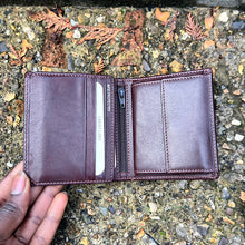 Load image into Gallery viewer, Gents Brown Leather Tri-Fold Wallet By Oak (zip)
