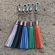 Load image into Gallery viewer, Genuine Leather Tassel Keyring &amp; Bag Charm
