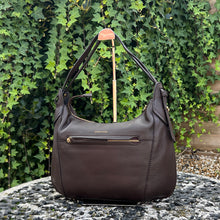 Load image into Gallery viewer, Gianni Conti Italian Leather Convertible Shoulder &amp; Crossbody Bag (dark brown)
