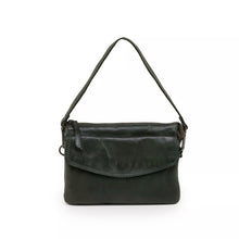 Load image into Gallery viewer, Gianni Conti Italian Leather Flap Front Shoulder &amp; Crossbody Bag (green)
