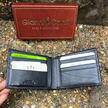 Load image into Gallery viewer, Gianni Conti Italian Leather RFID Bifold Wallet (open)
