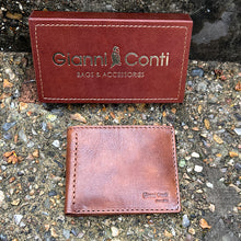 Load image into Gallery viewer, Gianni Conti Italian Leather RFID Bifold Wallet (tan)
