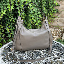 Load image into Gallery viewer, Gianni Conti Italian Leather Slouchy Shoulder &amp; Crossbody Bag – Taupe 
