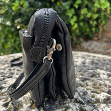 Load image into Gallery viewer, Gianni Conti Italian Leather Triple Compartment Crossbody Bag (press stud)
