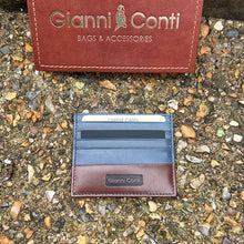 Load image into Gallery viewer, Gianni Conti Italian Leather Two-Tone Card Holder
