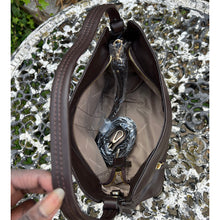 Load image into Gallery viewer, Gianni Conti Soft Italian Leather Convertible Shoulder Bag (open)
