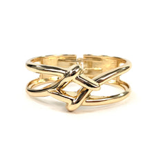 Load image into Gallery viewer, Gold Knot Cuff Bracelet – Modern Statement Bangle
