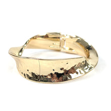 Load image into Gallery viewer, Gold Twisted Hammered Bangle
