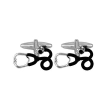 Load image into Gallery viewer, 'Heartbeat Hero' Stethoscope Cufflinks (studio image)
