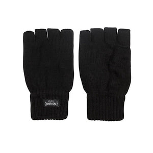 Men's Thinsulate Fingerless Gloves | Black