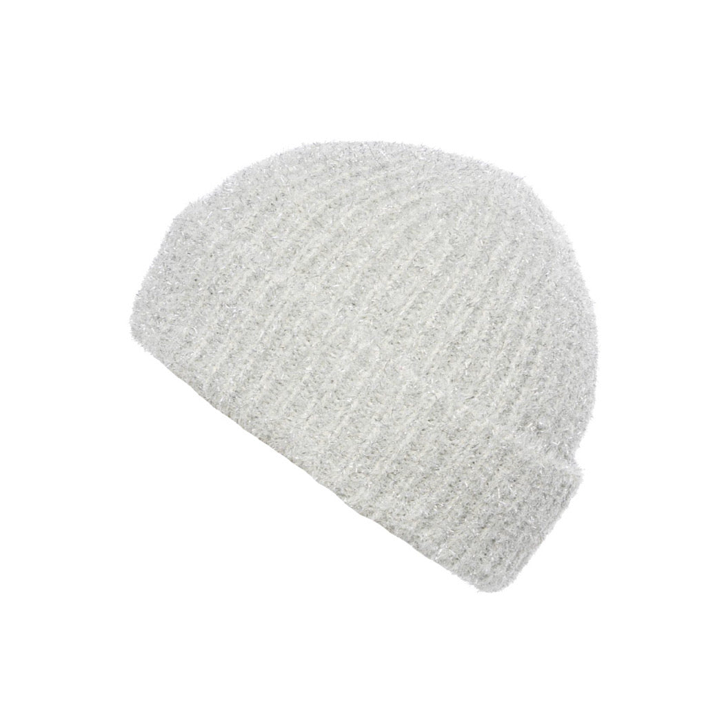 Grey & Silver Glitz Knitted Hat