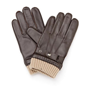 Men's Leather & Knit Top 'ASH' Gloves