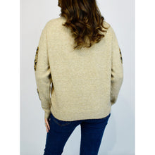Load image into Gallery viewer, Mocha Sequin Animal Faux Fur Star Jumper (back)
