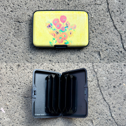 Impressionist Art Design RFID Card Holder | Sunflowers