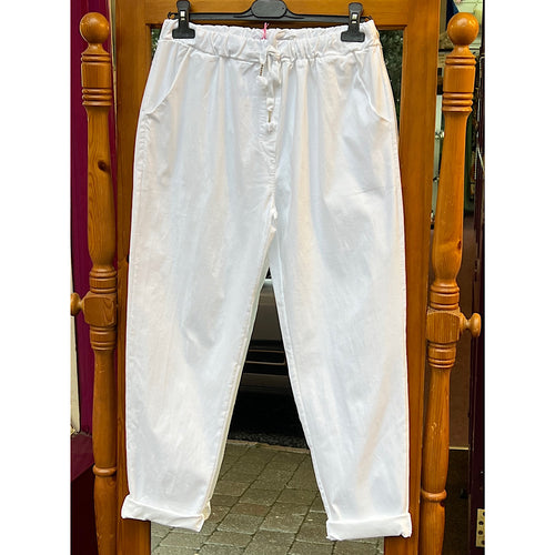 White 'Original' Cotton Magic Trousers