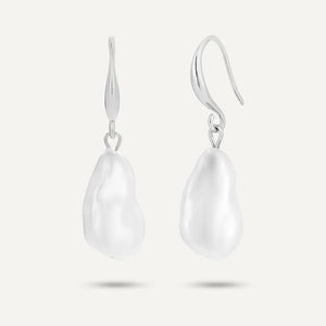 Silver Chunky Pearl Drop on Hook