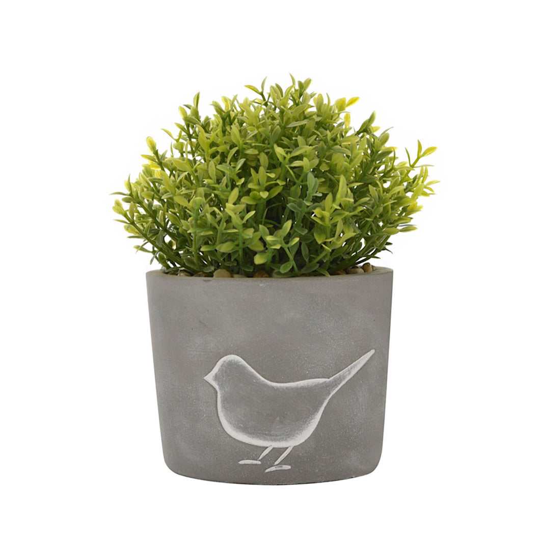 Bird Silhouette Planter with Plant