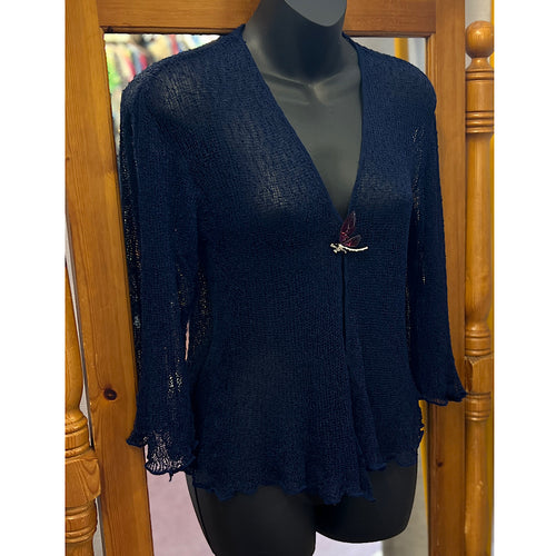 The Bali 3/4 Sleeve Shrug (Navy)
