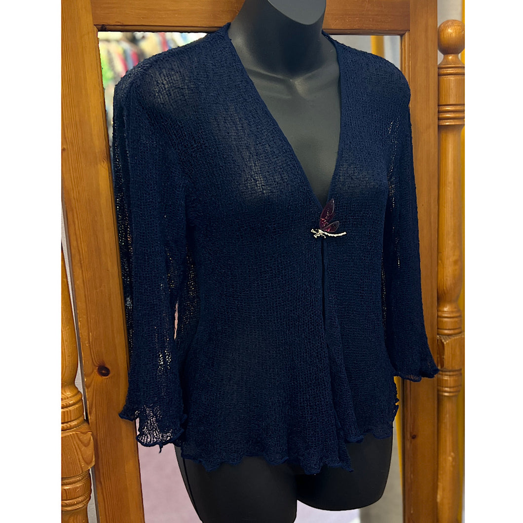 The Bali 3/4 Sleeve Shrug (Navy)